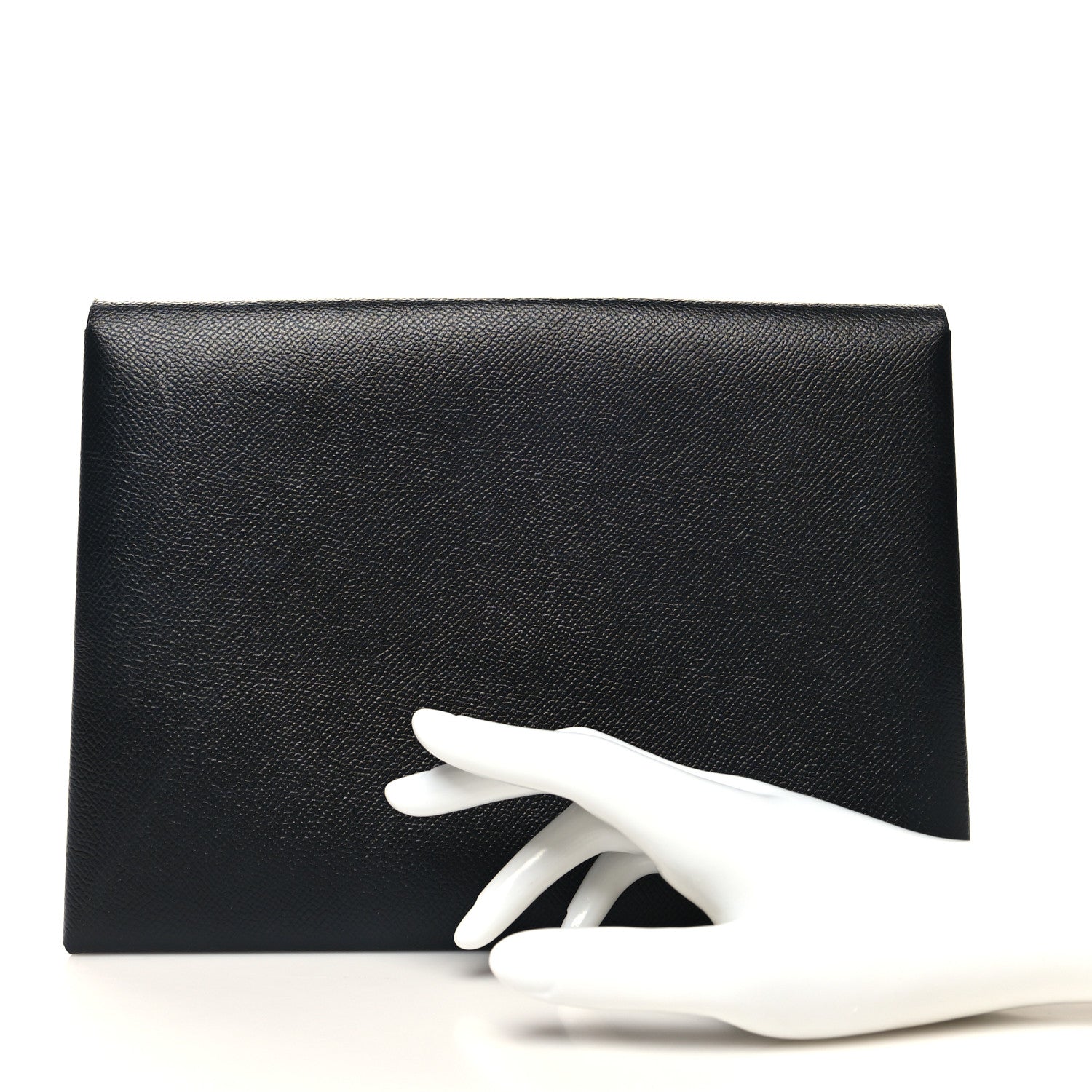 Hermes Epsom Calvi Pouch Black Cactus 2 of 15