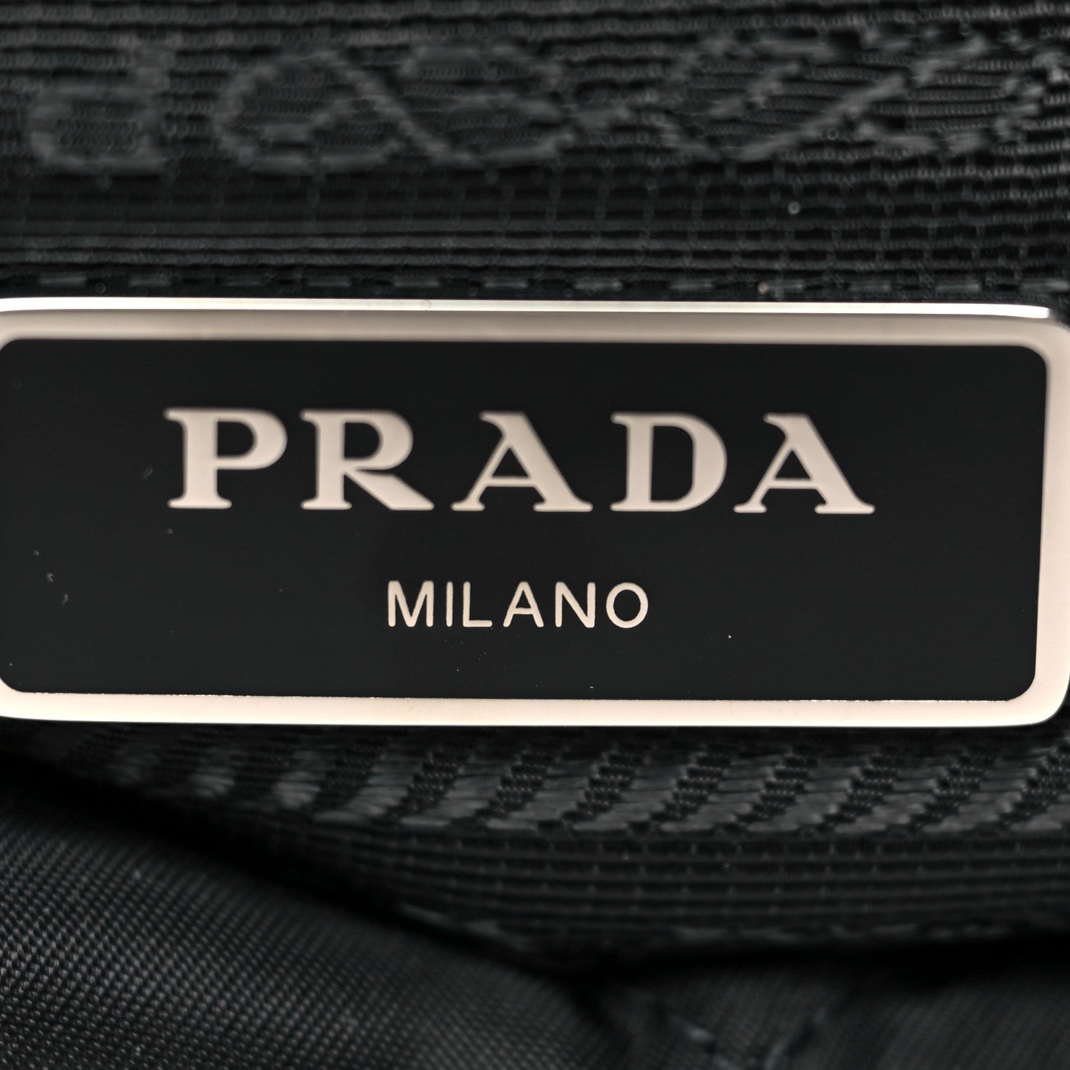 Prada Nylon Tessuto Impuntu Quilted Shoulder Bag Black 6 of 9