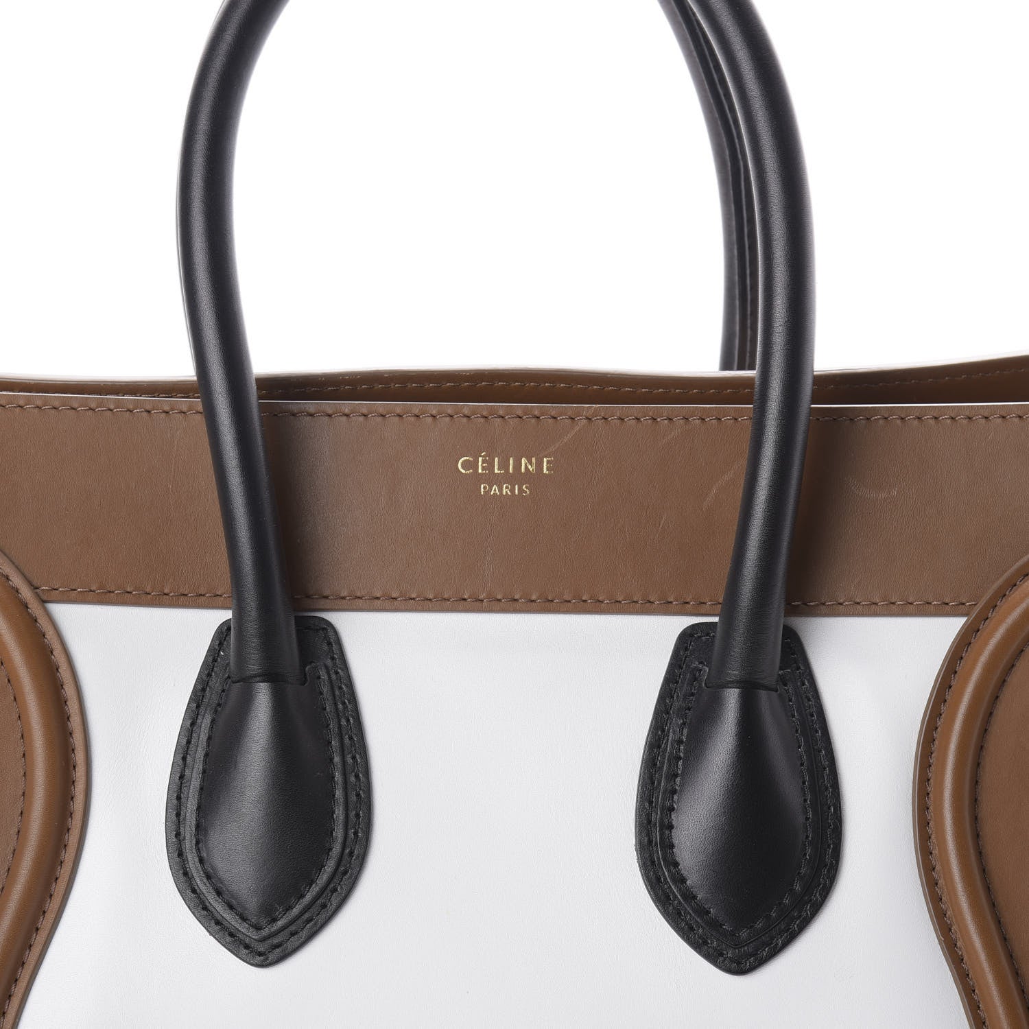 Celine Smooth Calfskin Mini Tri-Color Luggage White 13 of 13