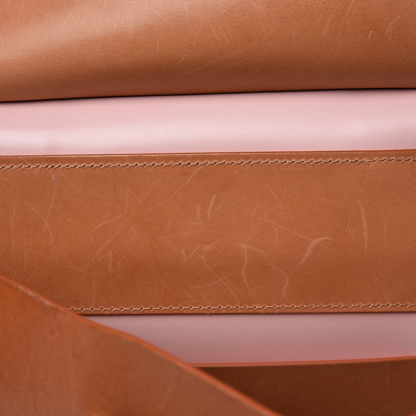 Calfskin Mini Lady Bag Camello Rosa