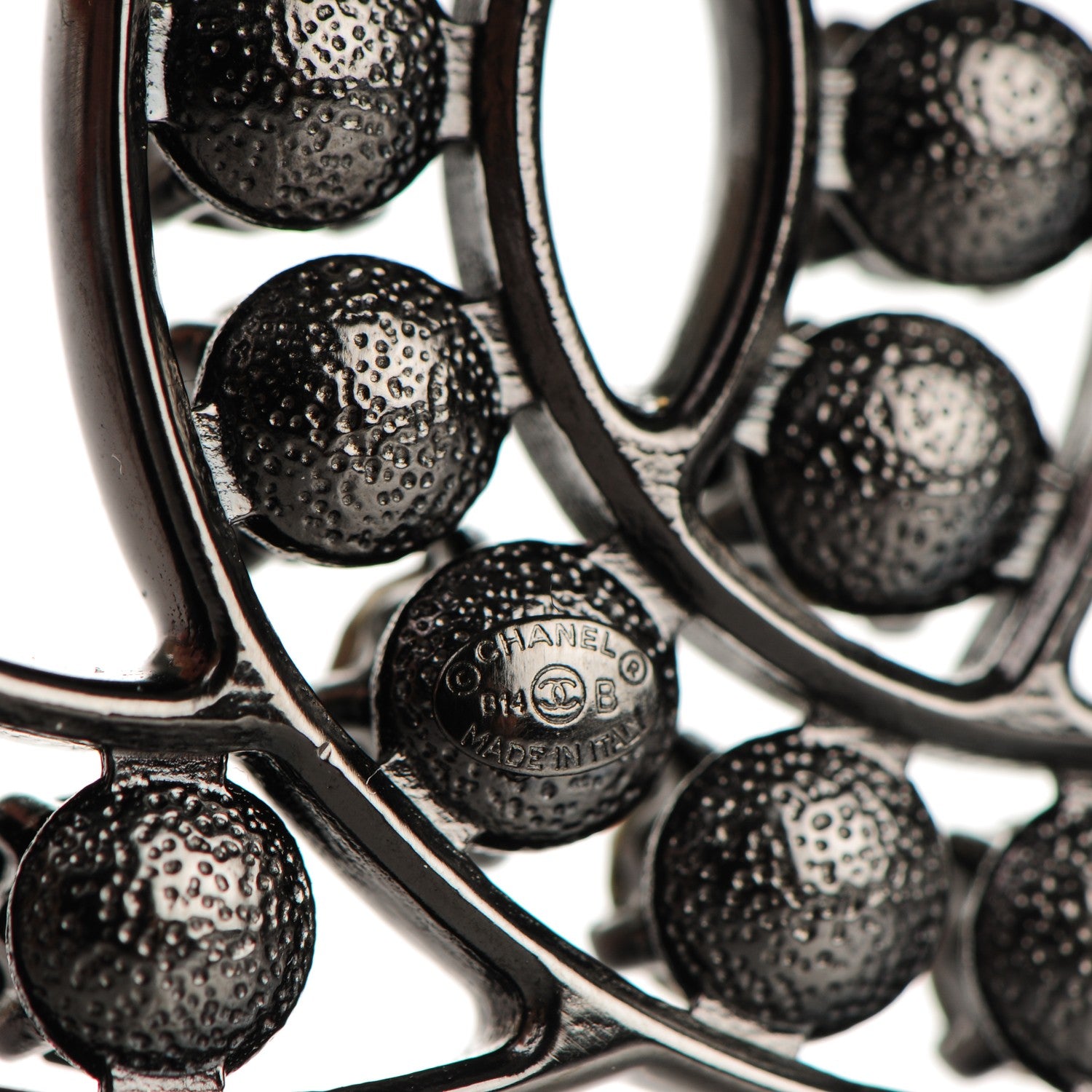 Chanel Crystal CC Brooch Black 4 of 5