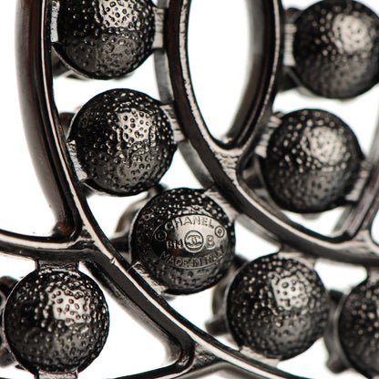 Chanel Crystal CC Brooch Black 4 of 5
