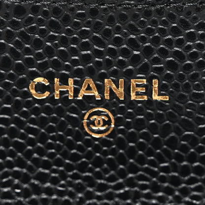 Chanel Caviar Quilted Flap Card Holder Wallet Black 6 of 9