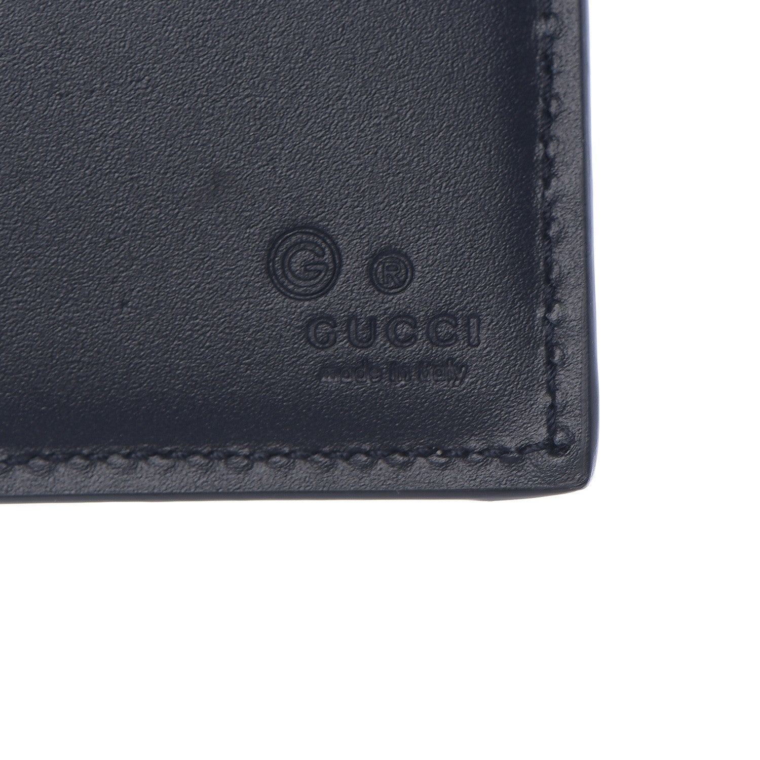 Gucci GG Supreme Monogram Blooms Bi-Fold Wallet Beige Blue Navy 5 of 7