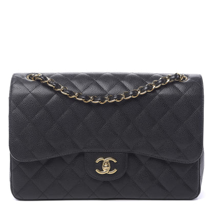 Chanel Caviar Quilted Jumbo Double Flap Black 1 of 10