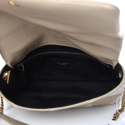 Saint Laurent Lambskin Suede Patchwork Monogram Medium Jamie Baguette Sea Salt 5 of 11