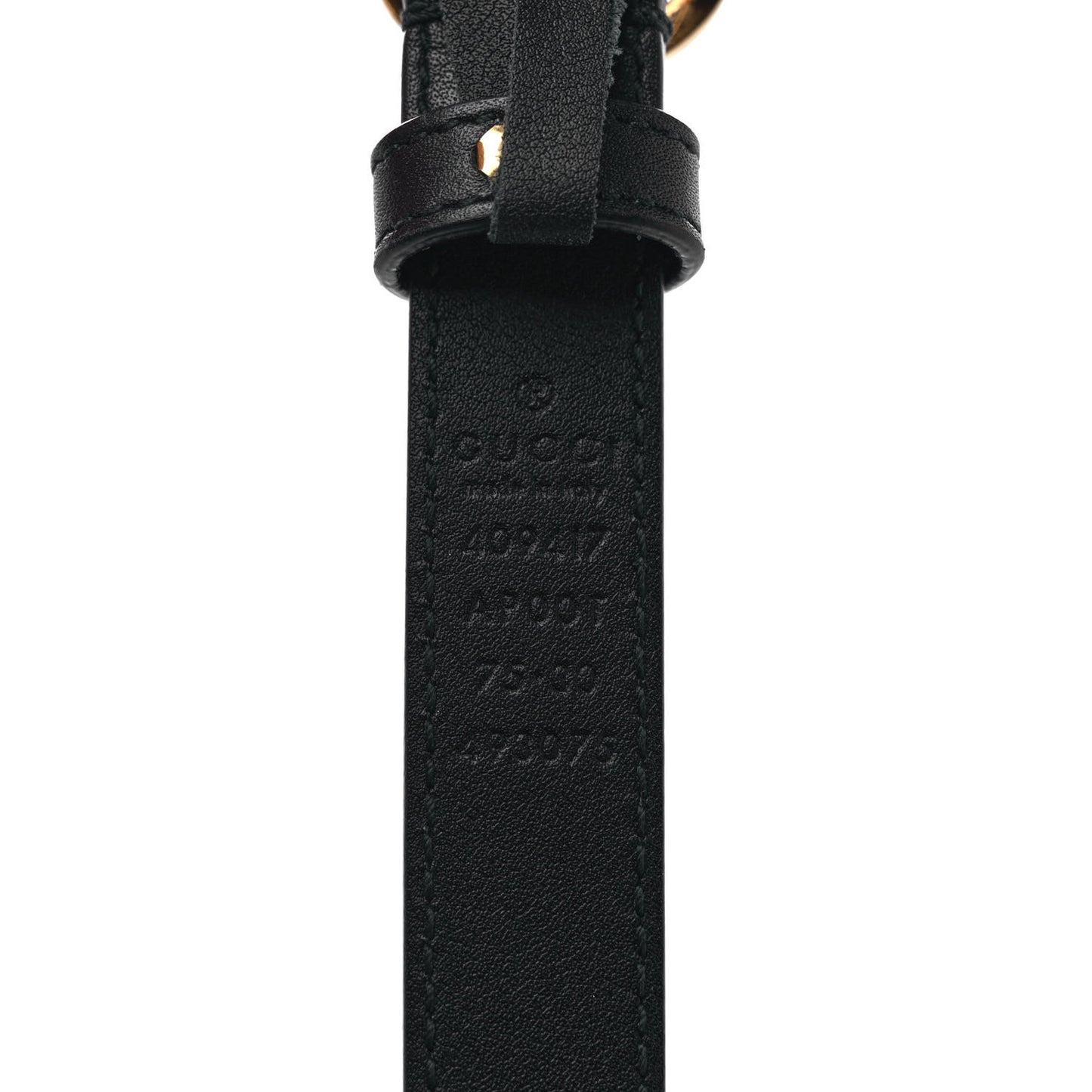 Calfskin Double G 20mm Belt 75 30 Black