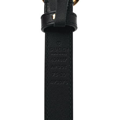 Gucci Calfskin Double G 20mm Belt 75 30 Black 3 of 5