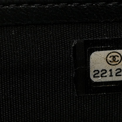 Chanel Patent Calfskin Quilted Boy L-Gusset Zip Wallet Black 8 of 9