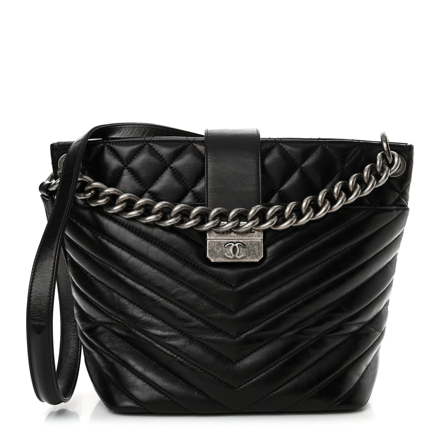 Aged Calfskin Quilted Mad About Quilting Small Hobo Black