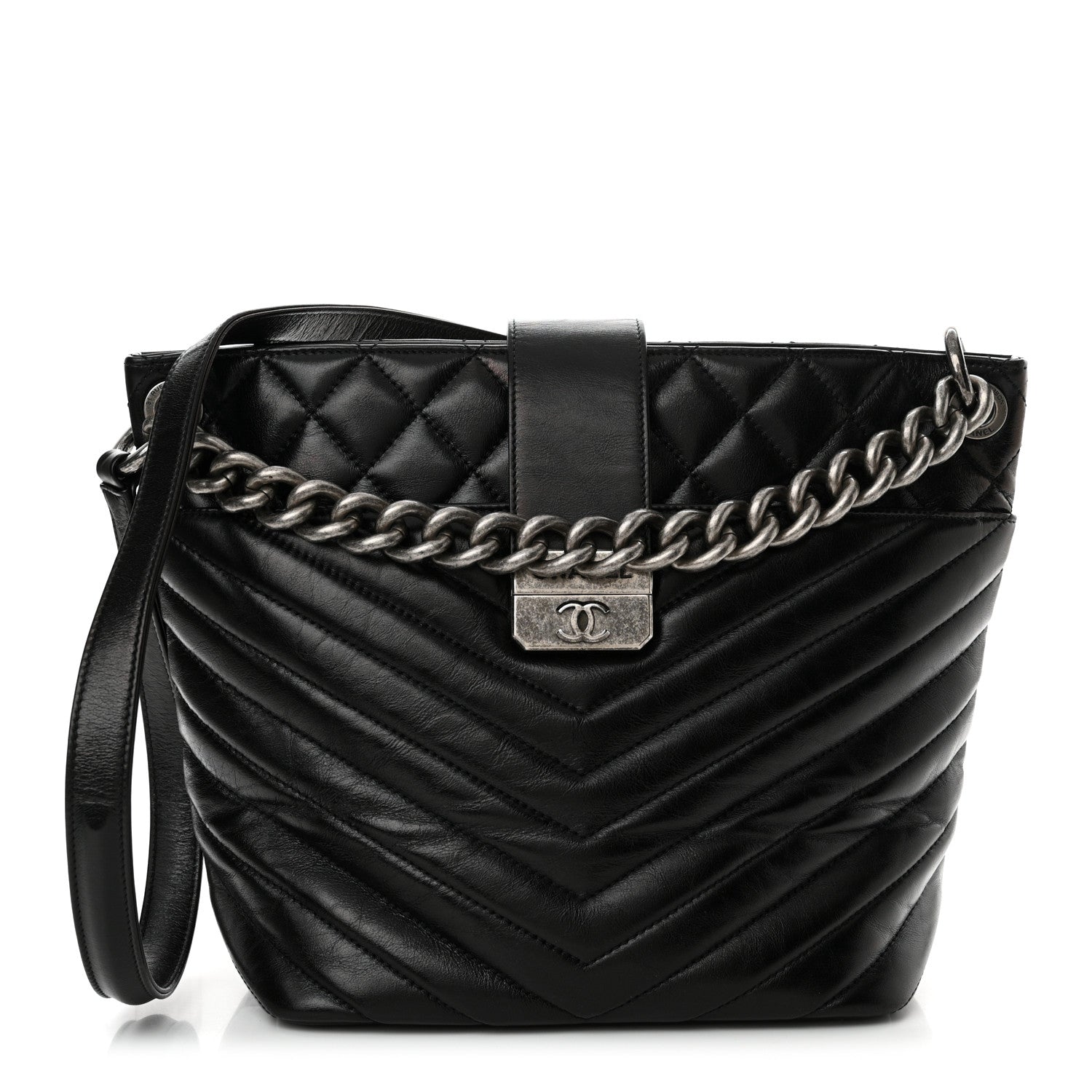Chanel Aged Calfskin Quilted Mad About Quilting Small Hobo Black 1 of 13