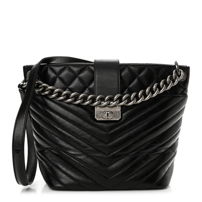 Chanel Aged Calfskin Quilted Mad About Quilting Small Hobo Black 1 of 13