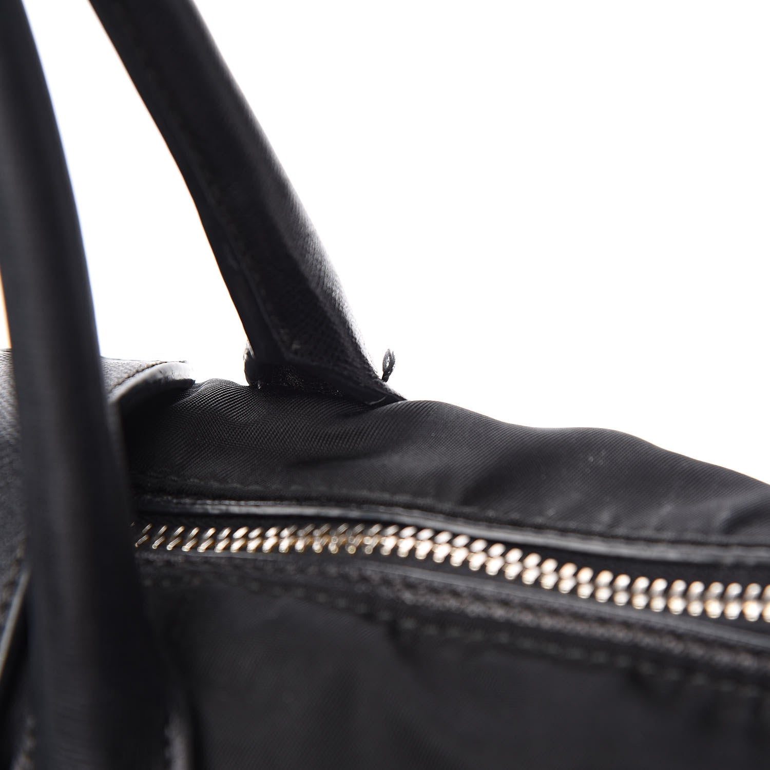 Prada Tessuto Nylon Saffiano Tote Black 8 of 15