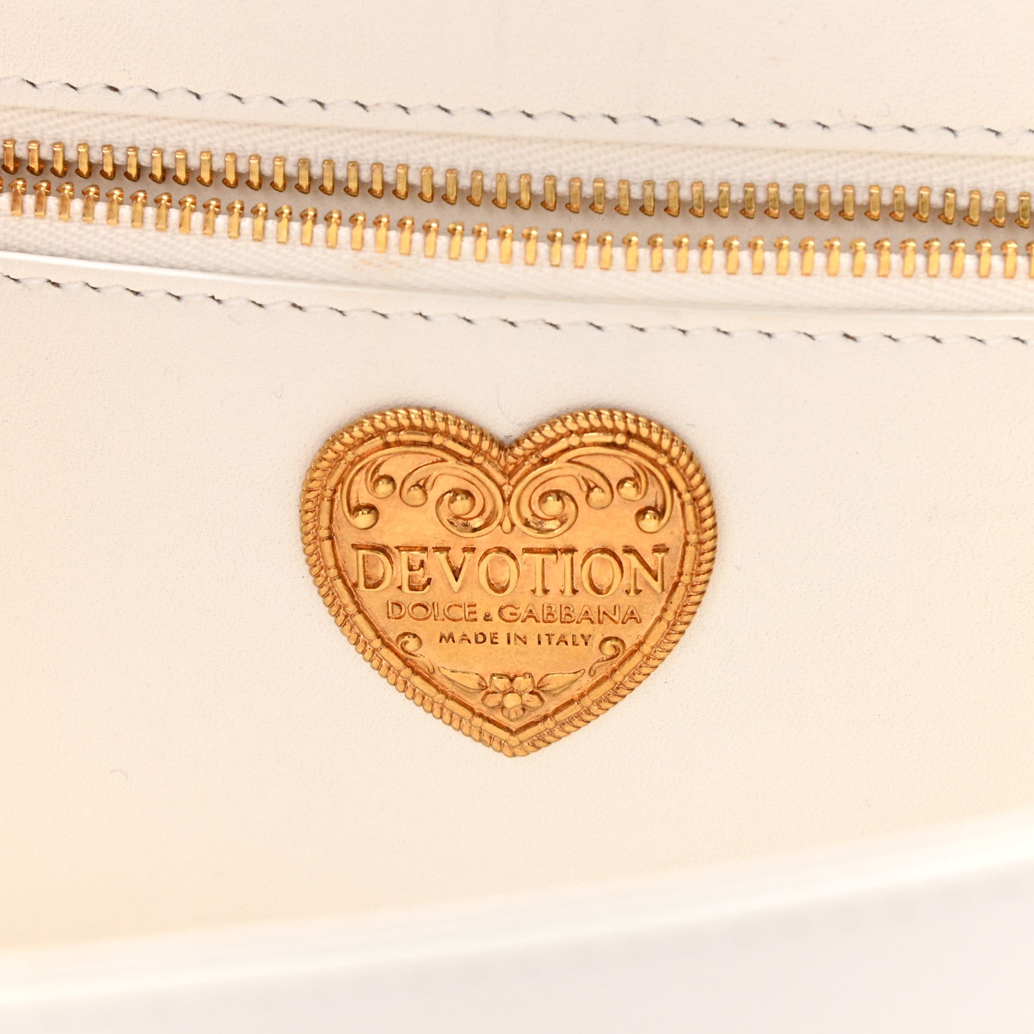 Dolce & Gabbana Calfskin Mini Devotion Crossbody Bag White 6 of 13
