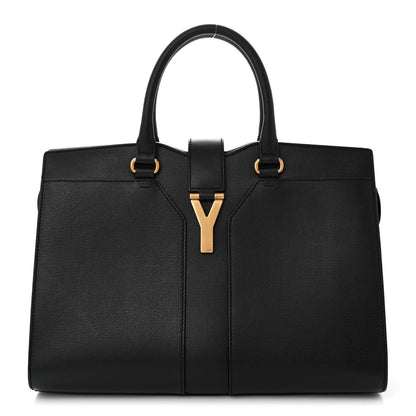 Saint Laurent Textured Calfskin Medium Cabas ChYc Black 1 of 11