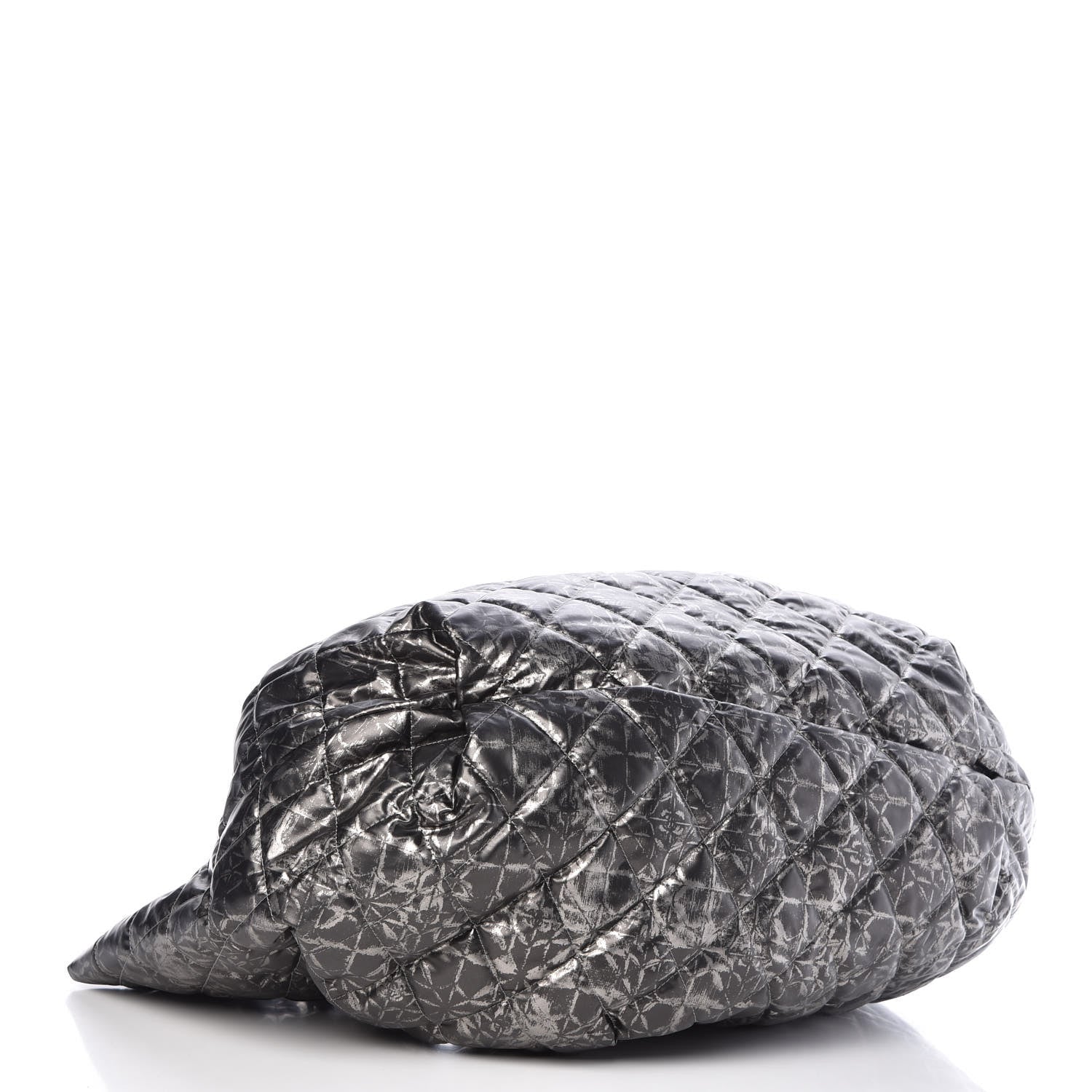 Chanel Nylon Printed Cabas Tote Silver 4 of 9
