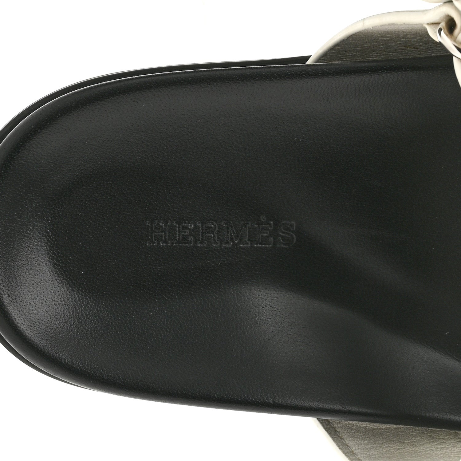 Hermes Calfskin Womens Chypre Sandals 38 White 7 of 13