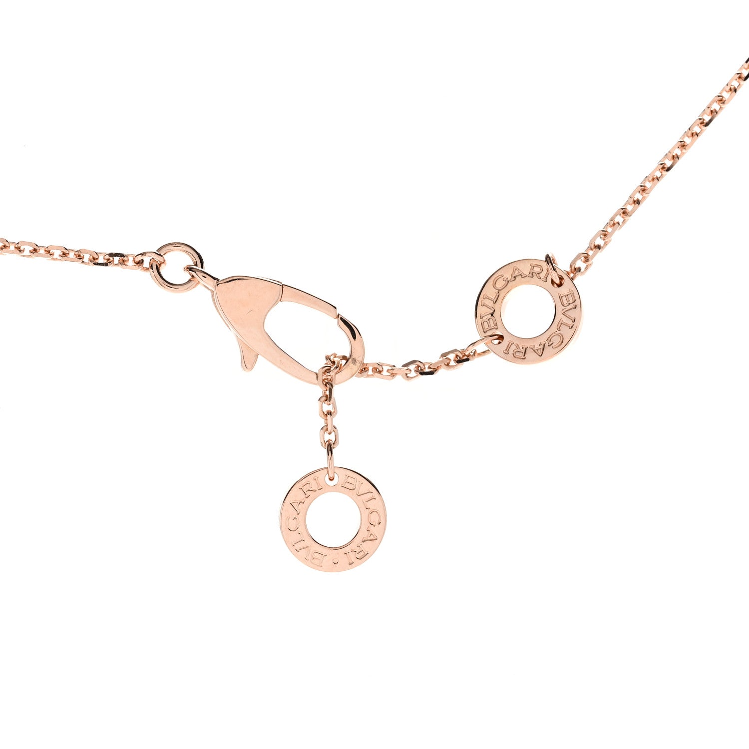 Bulgari 18K Rose Gold Diamond Black Onyx Divas' Dream Pendant Necklace 4 of 6
