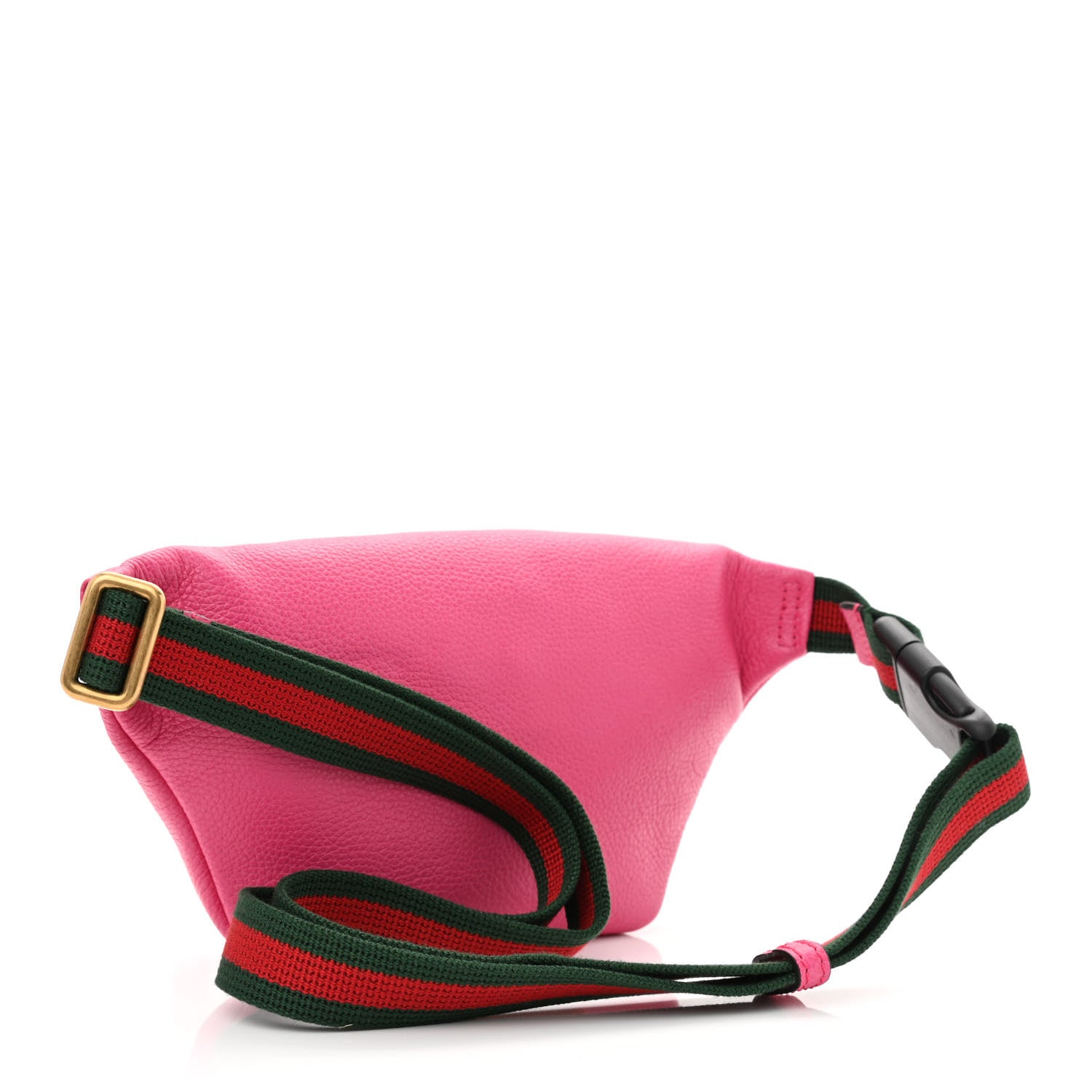 Gucci Grained Calfskin Small Logo Belt Bag Box Pink Green 3 of 10