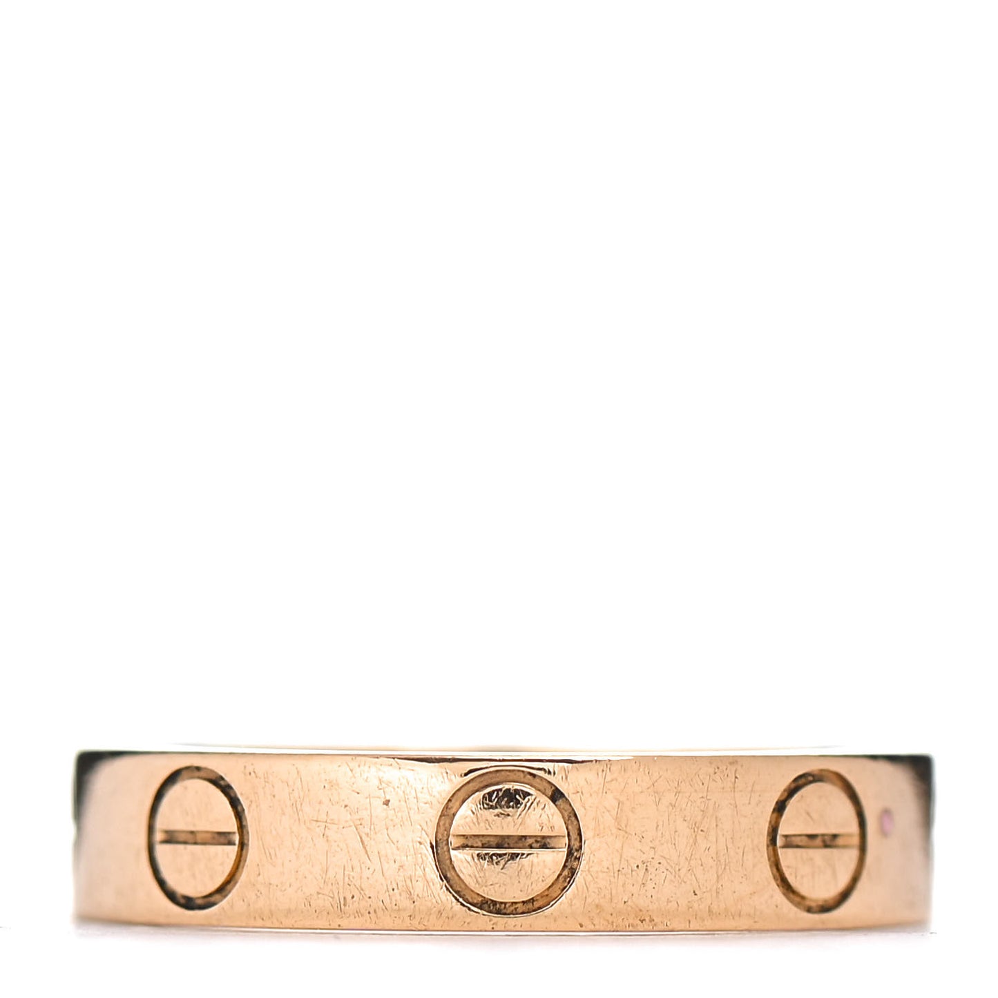 18K Yellow Gold 3.5mm LOVE Wedding Band Ring 48 4.5