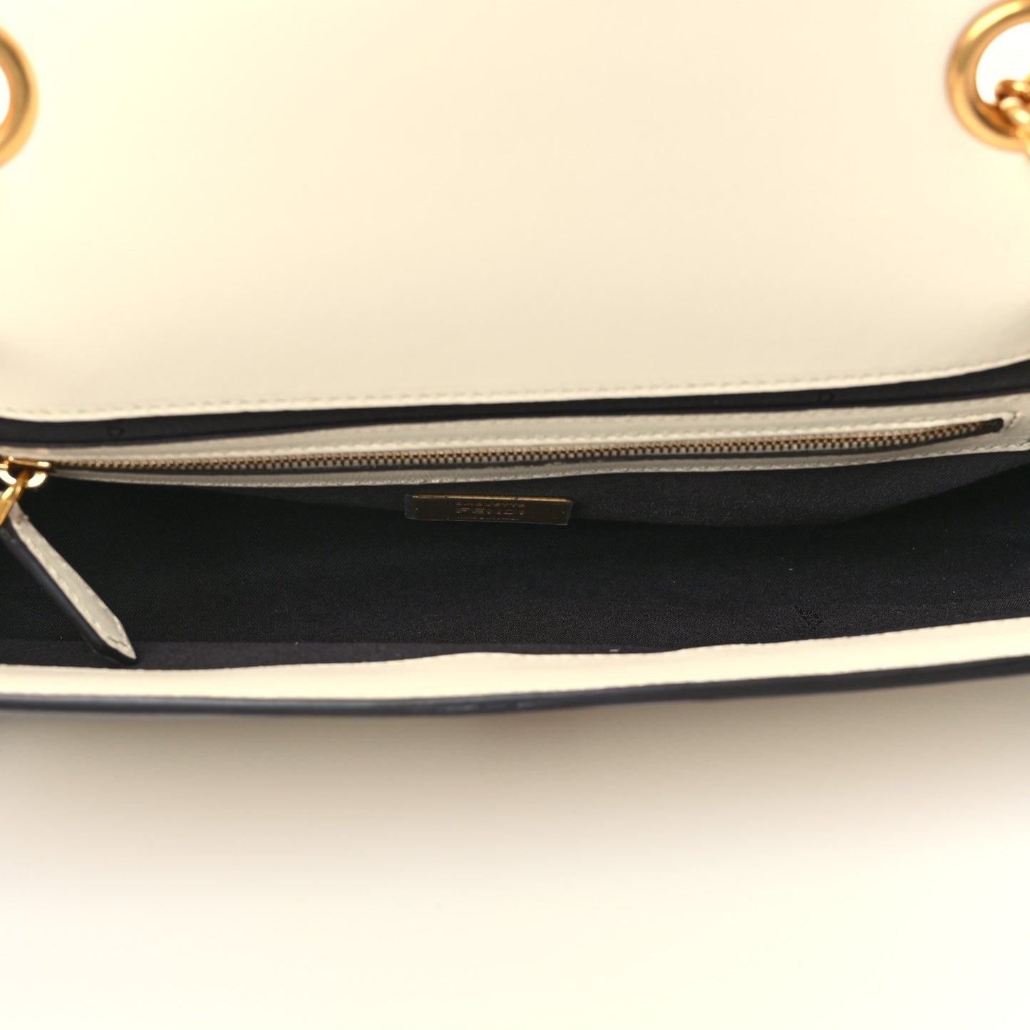 Nappa Apolo Bi-Color Chain Baguette Uovo Black
