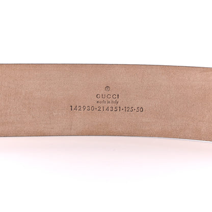 Gucci GG Supreme Monogram Niagara Lux Calfskin Interlocking G 40mm Belt 125 50 Beige Ebony Cocoa 3 of 5