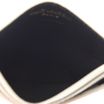 Saint Laurent Grain De Poudre Matelasse Chevron Monogram Credit Card Case Crema Soft 5 of 8