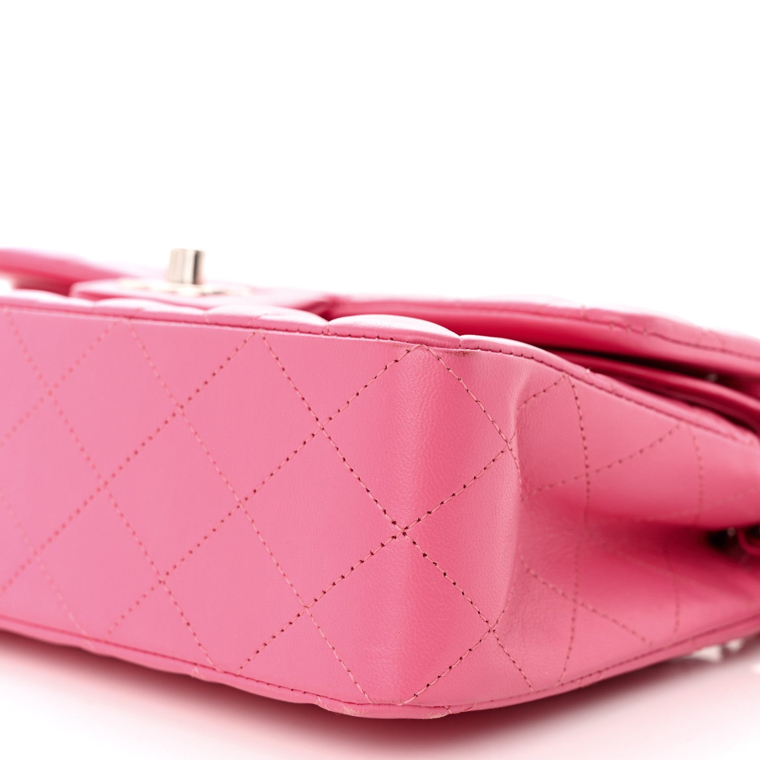 Chanel Lambskin Quilted Medium Double Flap Pink 10 of 10