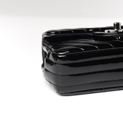 Chanel Patent Calfskin Chevron Quilted Extra Mini Flap Black 7 of 10