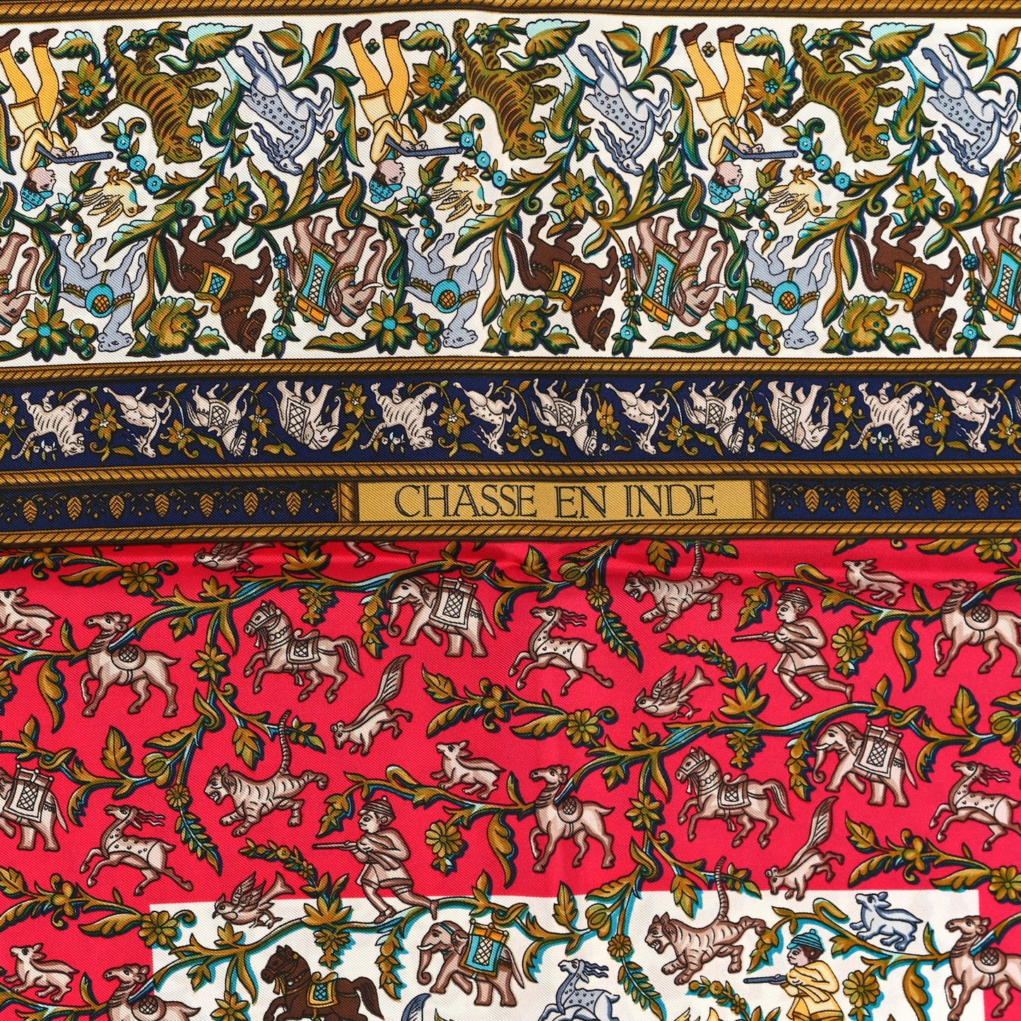 Silk Chasse En Inde Scarf 90