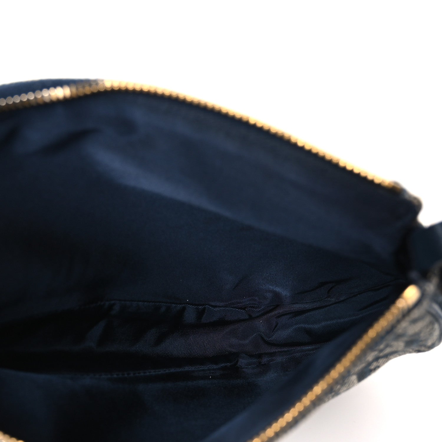 Christian Dior Monogram Mini Saddle Pochette Navy 4 of 9