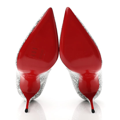 Christian Louboutin Calfskin Caligraf So Kate Booty 100 Ankle Boots 38.5 Black White 5 of 9