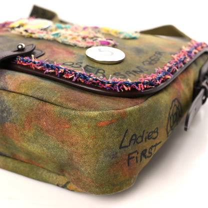 Chanel Washed Toile Graffiti On The Pavements Messenger Khaki Multicolor 8 of 9