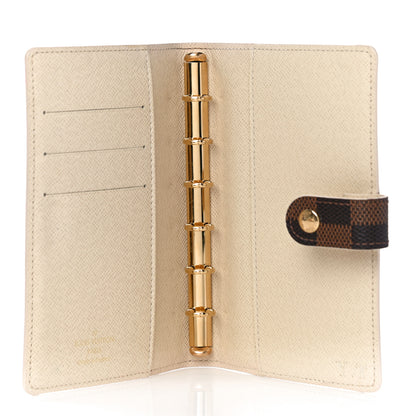 Louis Vuitton Damier Ebene Trunk Small Ring Agenda Cover White 5 of 10