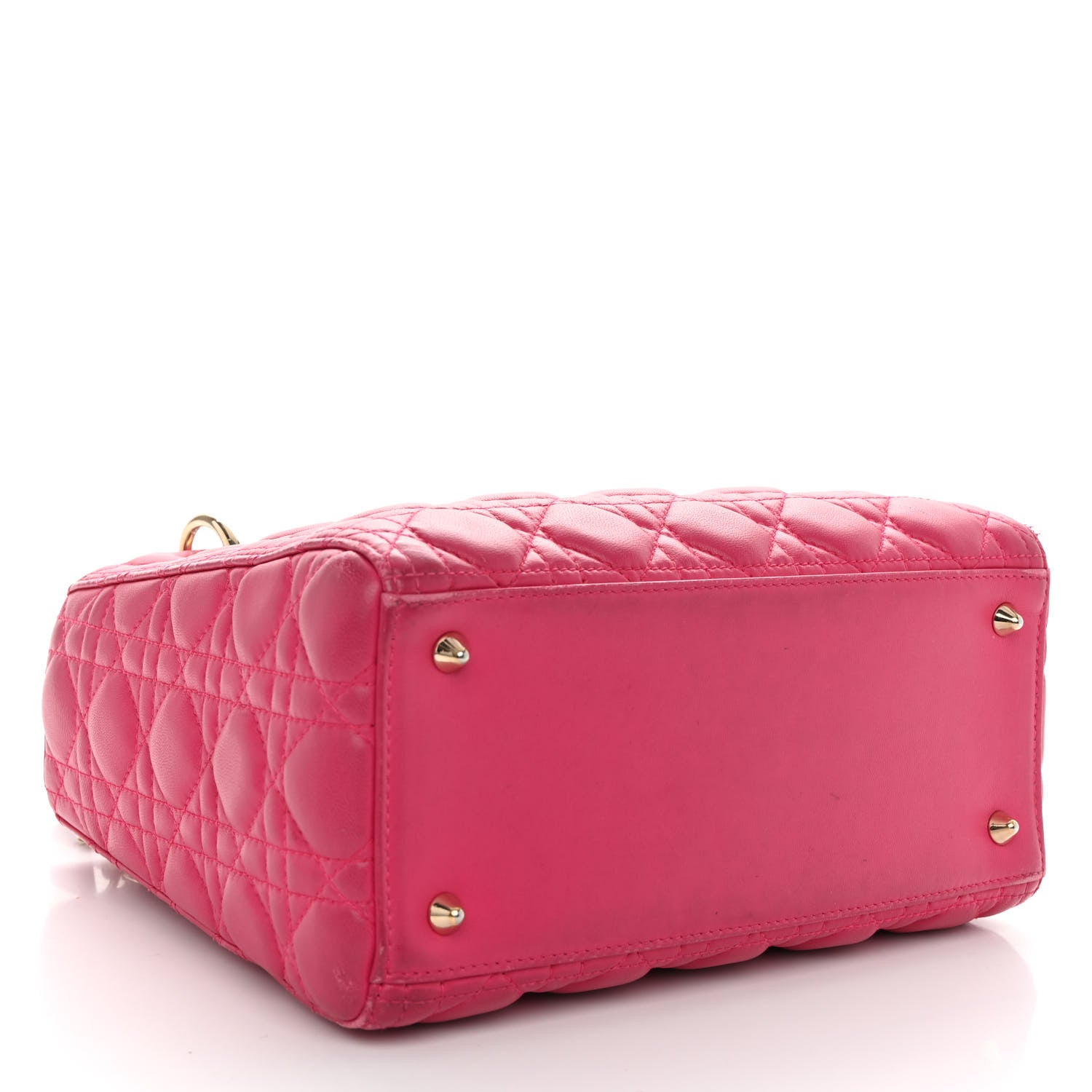 Christian Dior Lambskin Cannage Medium Lady Dior Fuchsia 4 of 12