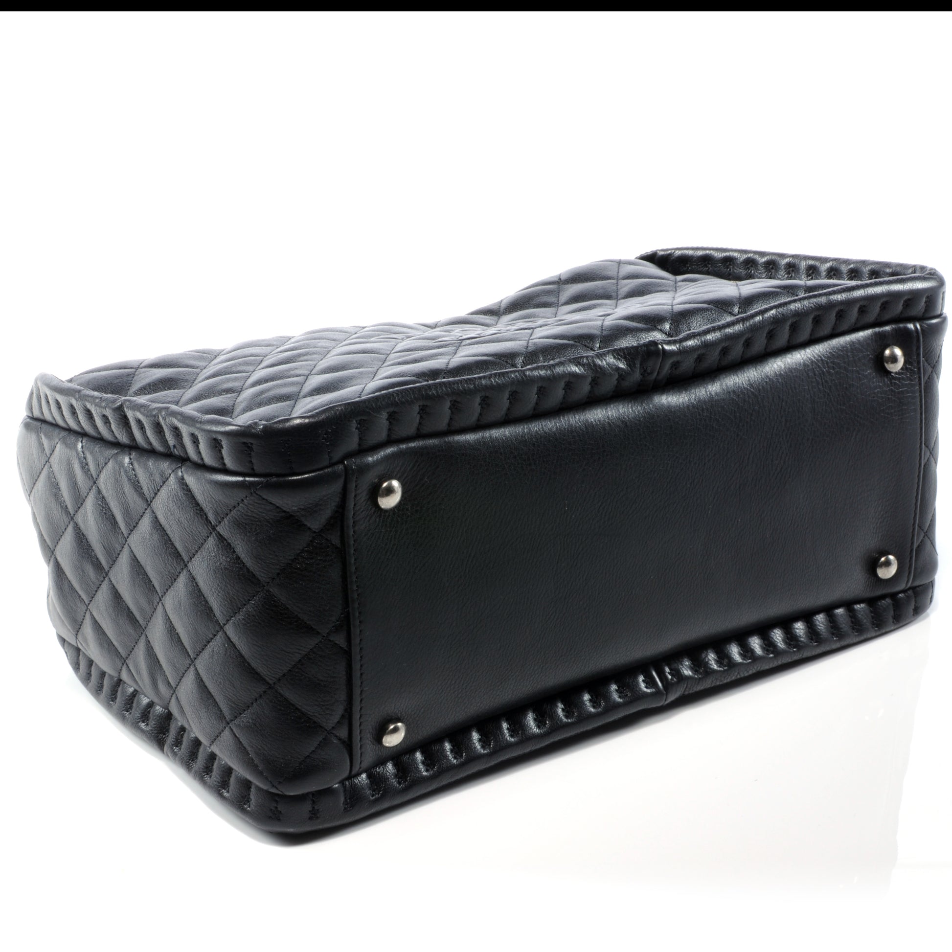 Chanel Leather Small Istanbul Tote Black 4 of 9