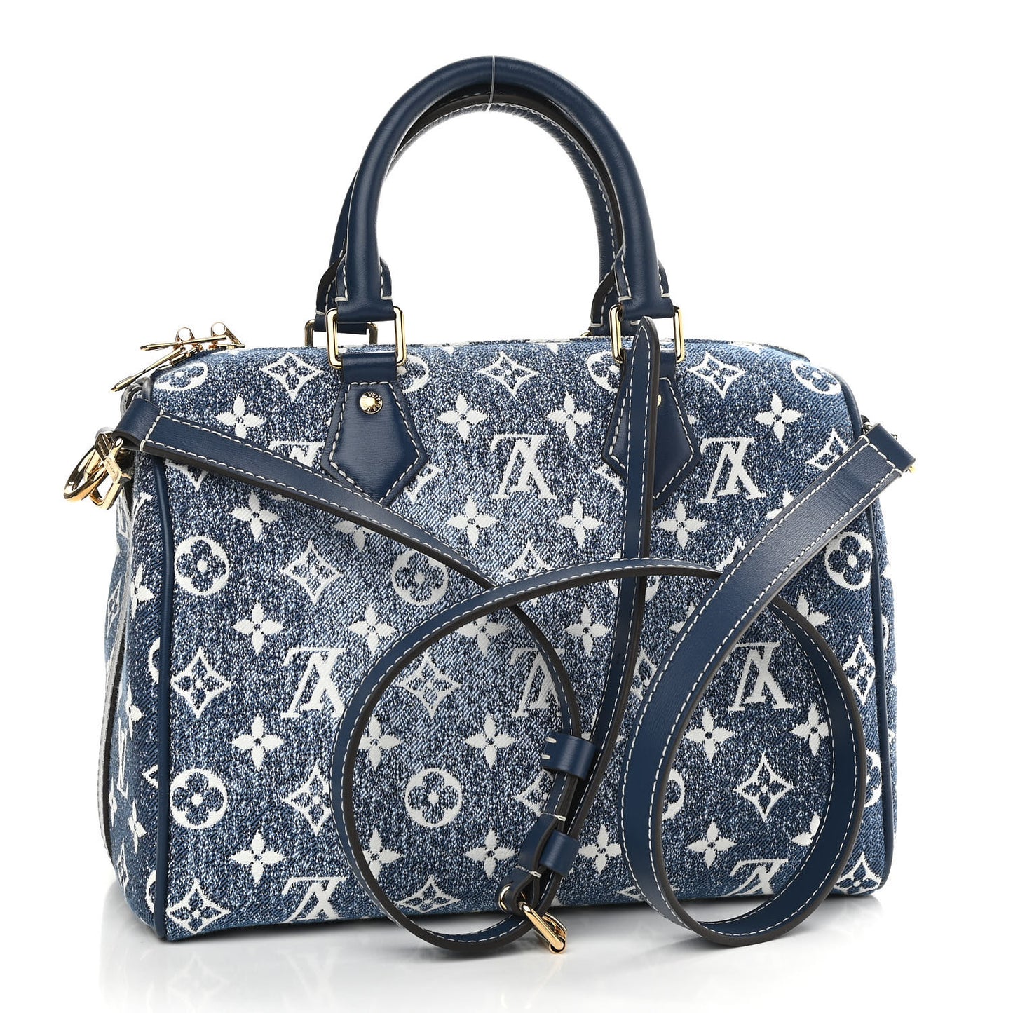 Monogram Jacquard Denim Speedy Bandouliere 25 Bleu