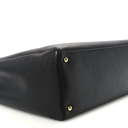 Chanel Calfskin Cerf Executive Shopper Tote Black 9 of 10