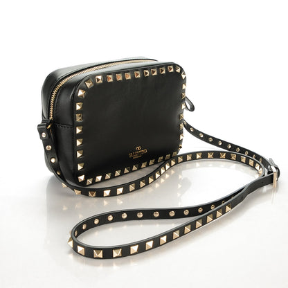 Valentino Garavani Calfskin Rockstud Camera Crossbody Bag Black 3 of 7
