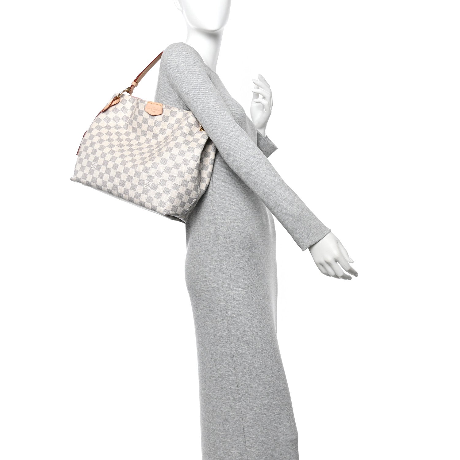 Louis Vuitton Damier Azur Graceful PM Rose Ballerine 2 of 9