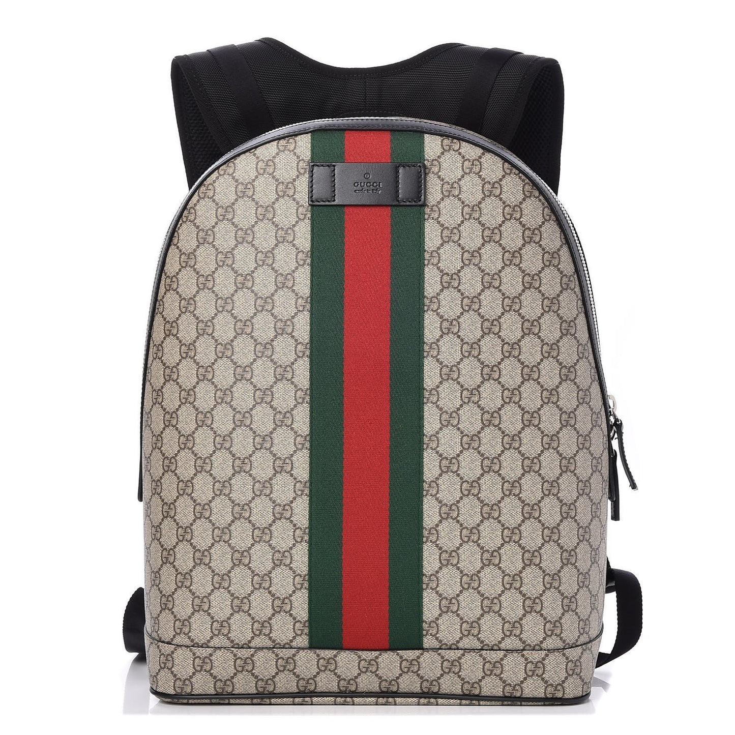 GG Supreme Monogram Web Dome Backpack Black