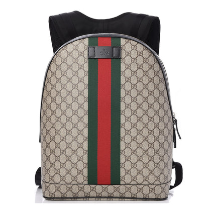 Gucci GG Supreme Monogram Web Dome Backpack Black 1 of 9