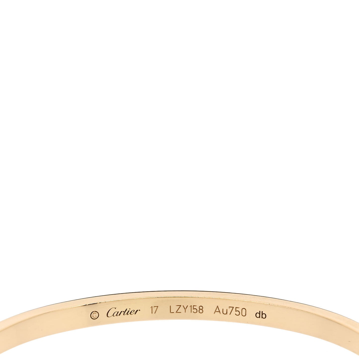 18K Yellow Gold Small LOVE Bracelet 17