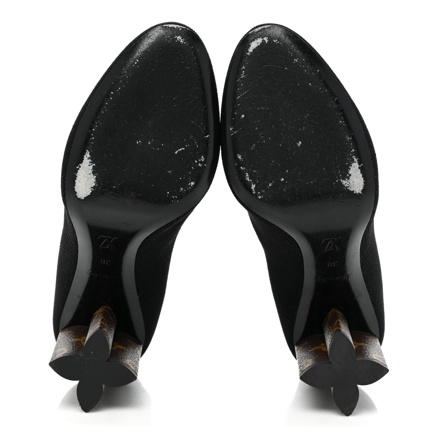 Louis Vuitton Monogram Stretch Fabric Silhouette Ankle Boots 38 Black 5 of 7