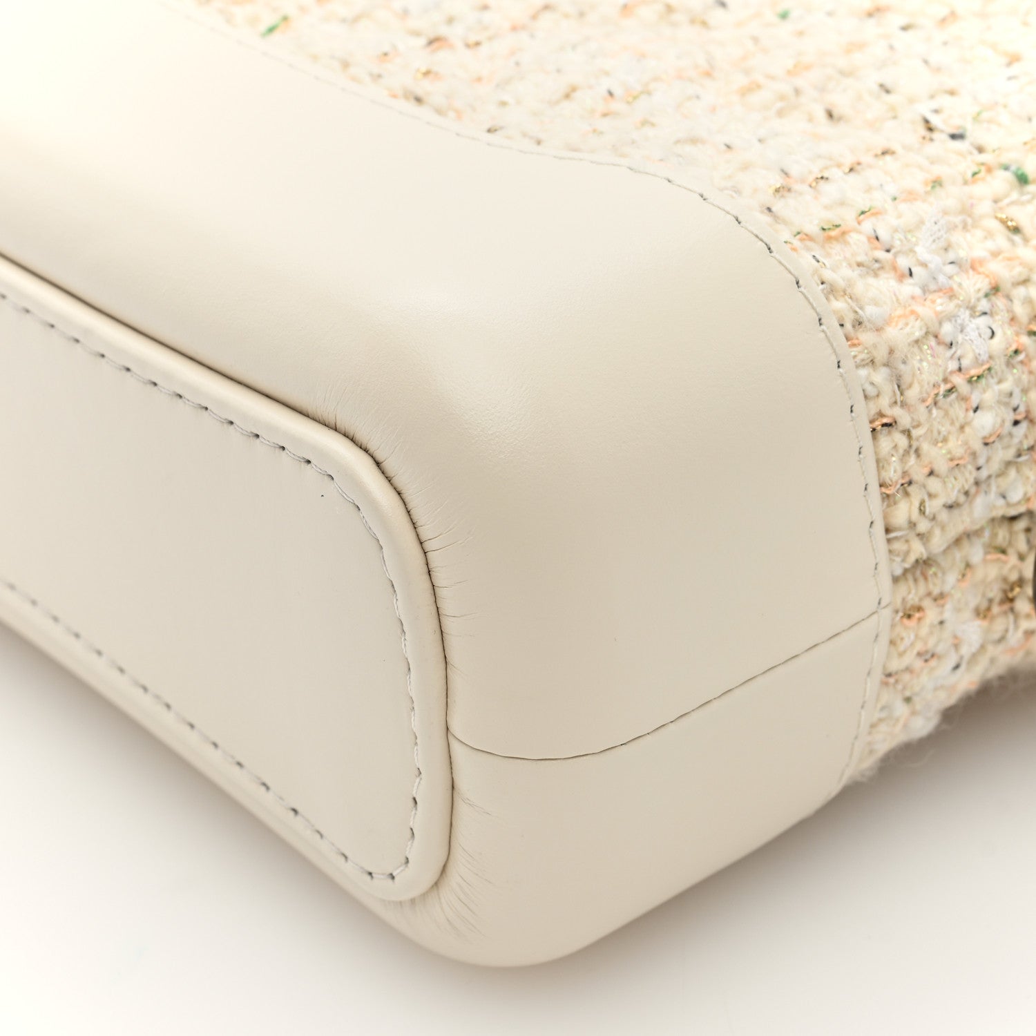 Chanel Tweed Calfskin Quilted Small Gabrielle Hobo Beige Ivory 10 of 10