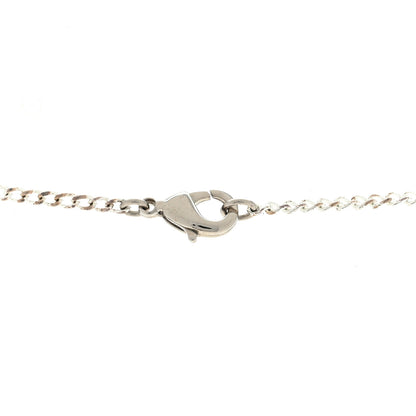 Chanel Crystal Heart CC Necklace Silver 4 of 4