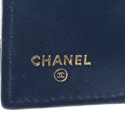 Chanel Caviar Quilted Medium Boy Flap Wallet Navy Blue 7 of 8