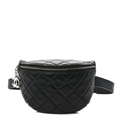 Chanel Grained Calfskin Quilted Waist Belt Bag Black 1 of 8