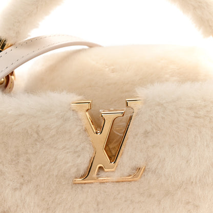 Louis Vuitton Shearling Caousnow Capucines Cream 7 of 9
