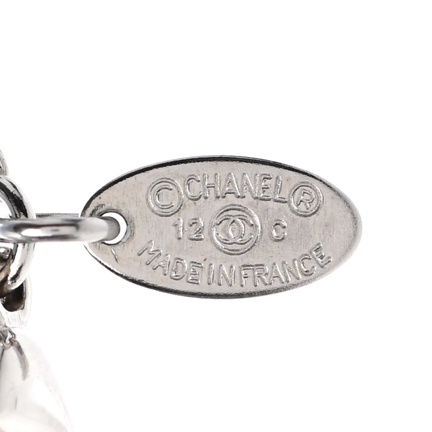 Chanel Crystal Large CC Necklace Silver 6 of 6
